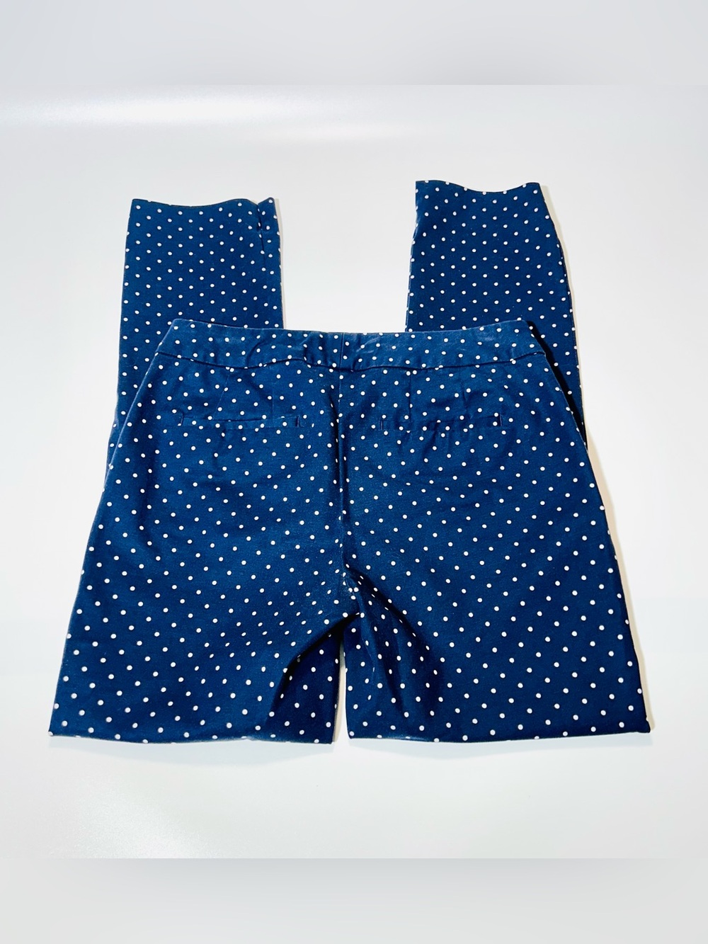 Boden pants Dark blue white polka dot women’s trousers garden party size 8 - Picture 2 of 4
